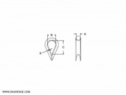 Cosse cœur pour fil de haubanage (2,6 et 3 mm)