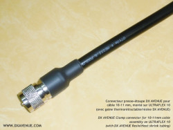 Connecteur PL-259 mâle Presse-étoupe 10-11mm