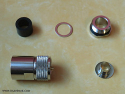 PL-259 PRO Clamp connector for 10-11mm coaxial