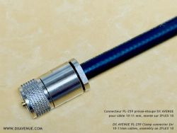PL-259 presse--étoupe sur cable ZFLEX 10