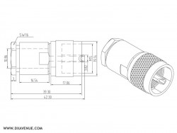 PL-259 Clamp connector (UHF-Male)